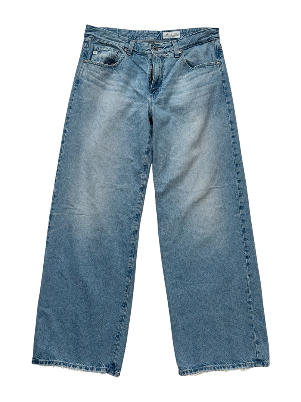 AG Adriano Goldschmied Adria Low Rise Wide Leg Jeans Light Wash Size 30 EUC